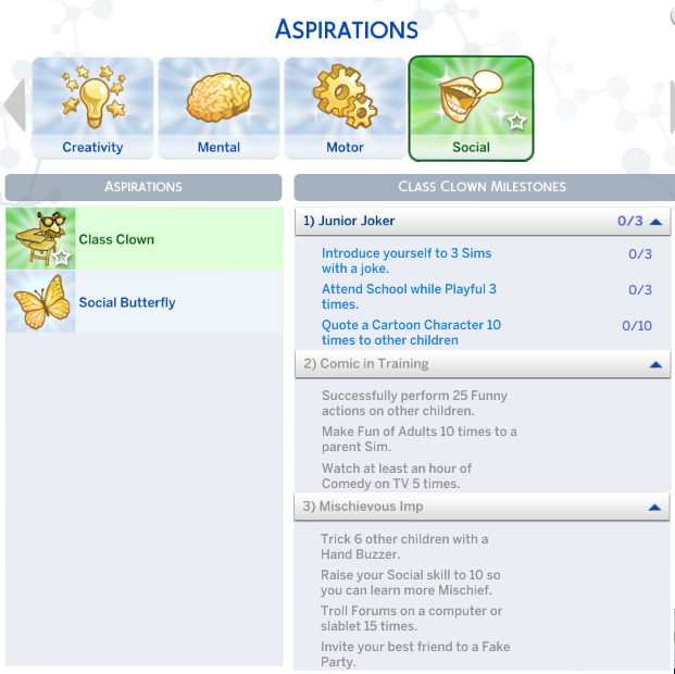 sims 4 aspirations and traits mods